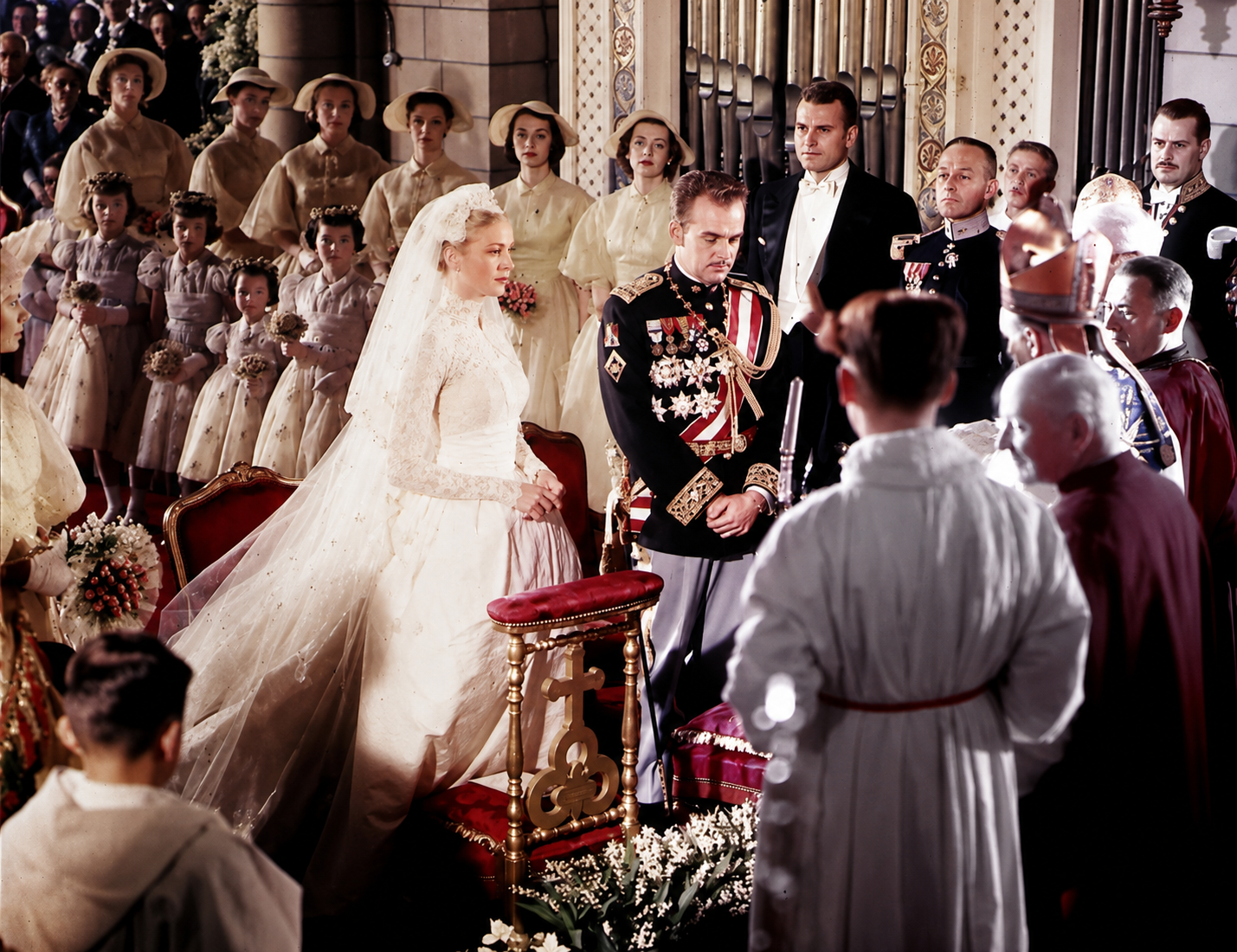 Mariage religieux de Rainier III et de Grace Kelly, 1956. Domaine Public