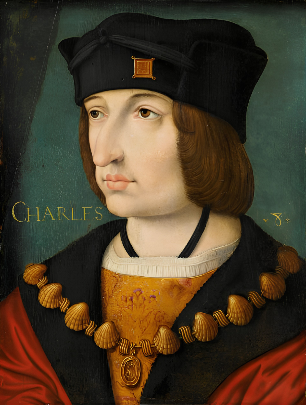 Charles VIII, école française, XVIe siècle, musée Condé, Chantilly. Domaine Public